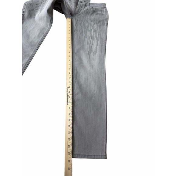 NEW Chico’s Sequin Frost Slim Jeans Gray Silver 00 US 2 - Picture 7 of 11